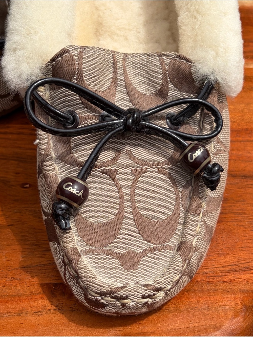 Coach Carsyn Signature Sheepskin Loafers Q125 - Picture 8 of 9